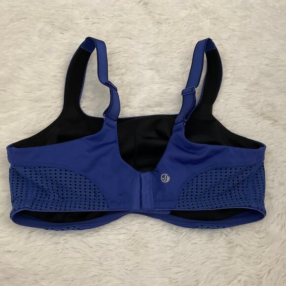 Soma Sport Max Support Underwire Royal Blue Sports Bra - Size 38D - Picture 4 of 5